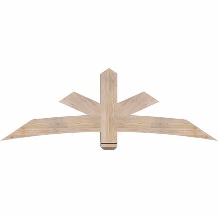 Ekena Millwork Alberta Smooth Timber Gable Bracket, Douglas Fir, 72"W x 24"H x 5 1/2"D x 5 1/2"F, 8/12 Pitch GBW072X24X0606ALB00SDF